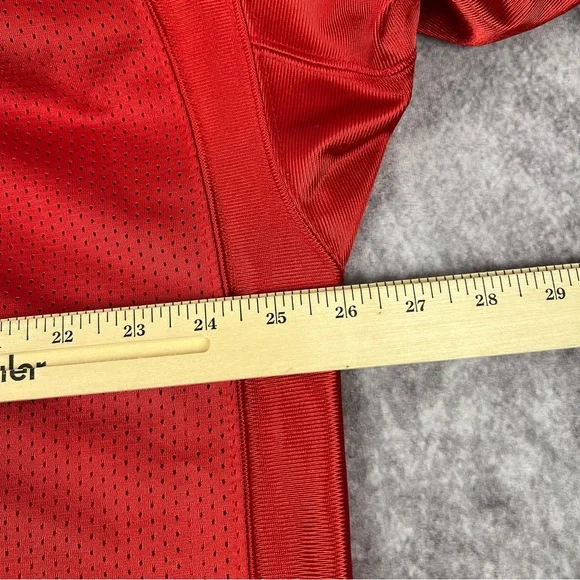 Reebok Iverson Jersey Mens Large Red White Vintage Split Football Embroidered - Picture 10 of 11